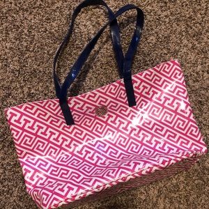 Summer Pink Navy Tote